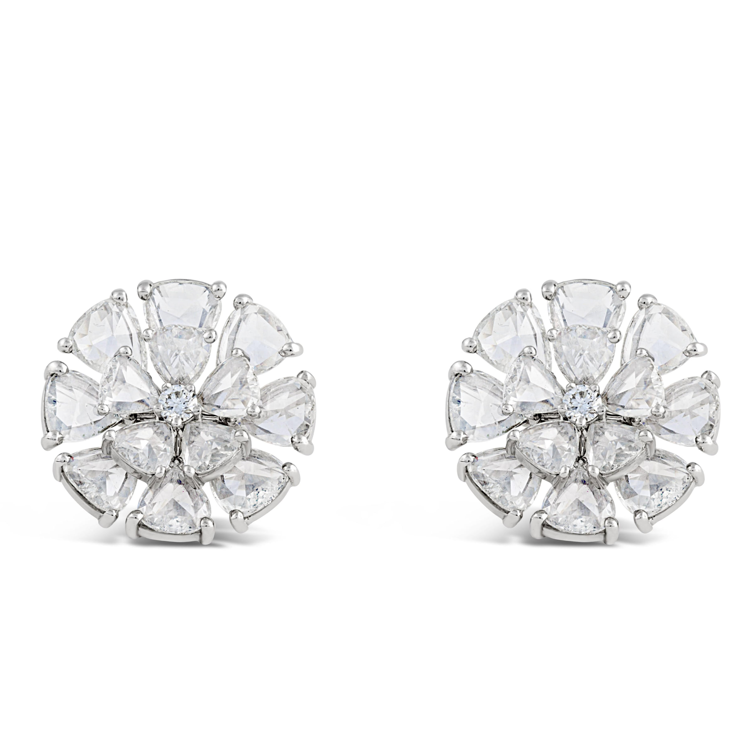 Aurelia Rose-Cut Diamond Stud Earrings, front view