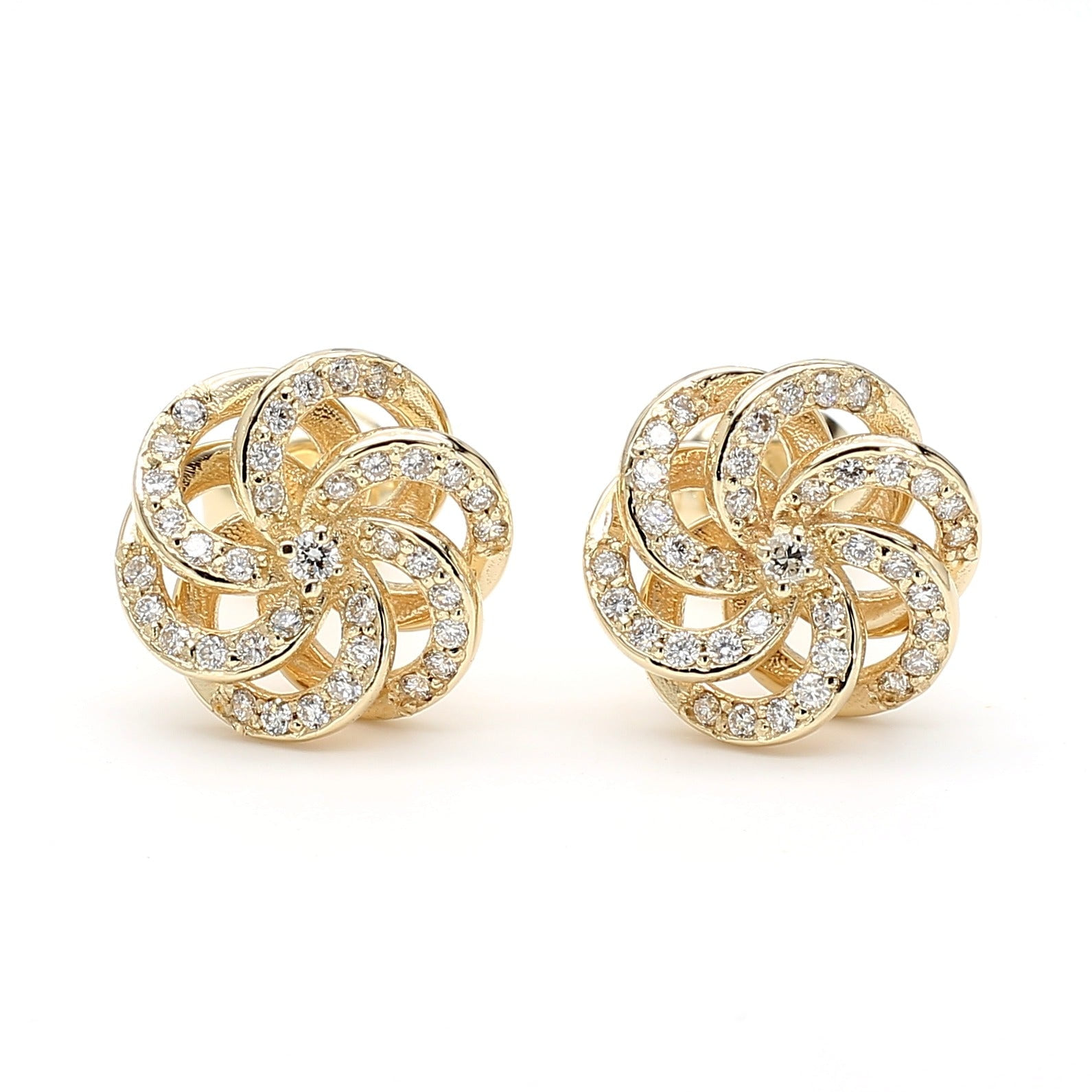 Blossom Diamond Bloom Studs, front view