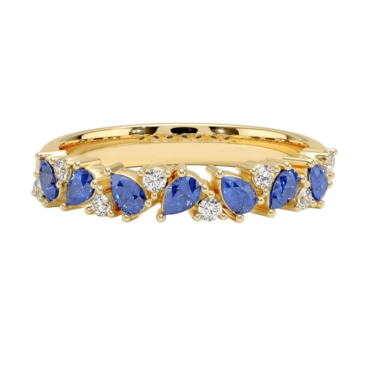 Sapphire Garland Ring, front view