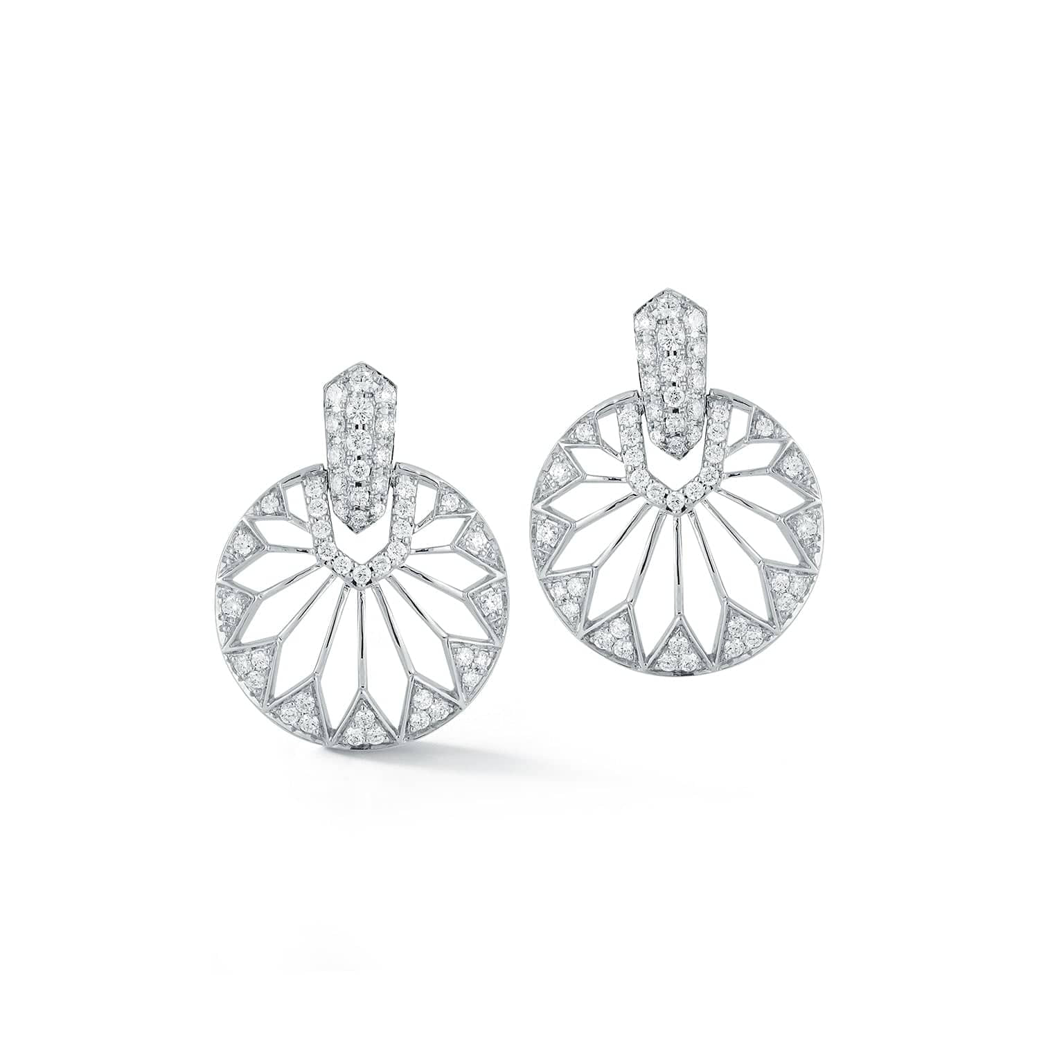 Gatsby Diamond Earrings, front view